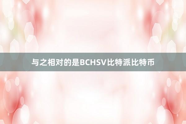 与之相对的是BCHSV比特派比特币