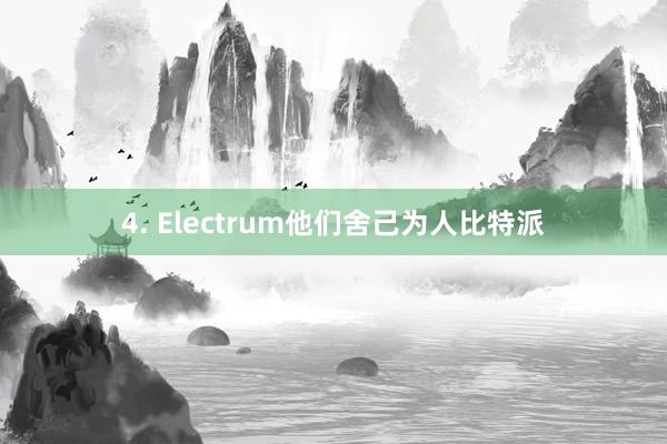 4. Electrum他们舍己为人比特派