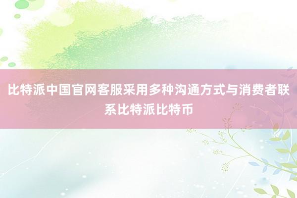 比特派中国官网客服采用多种沟通方式与消费者联系比特派比特币