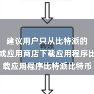 建议用户只从比特派的官方网站或应用商店下载应用程序比特派比特币