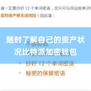 随时了解自己的资产状况比特派加密钱包