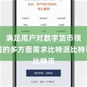 满足用户对数字货币领域的多方面需求比特派比特币